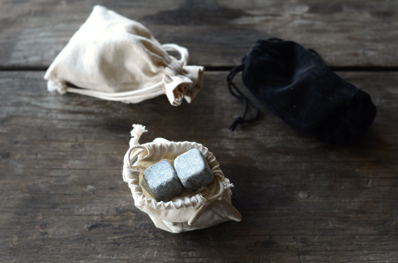 whiskey stones in bags for the freezer