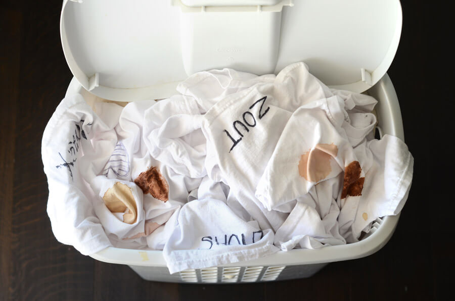 pile of dirty clothing