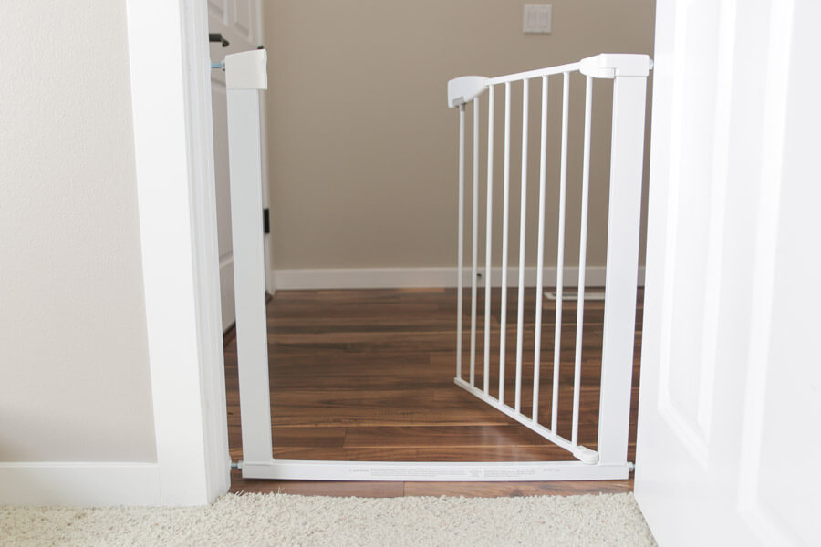 Munchkin pet gate with door open