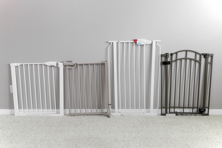 lineup of four runners up baby gates