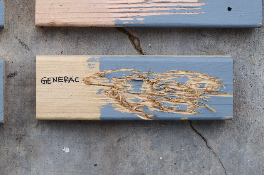 Generac paint removal results