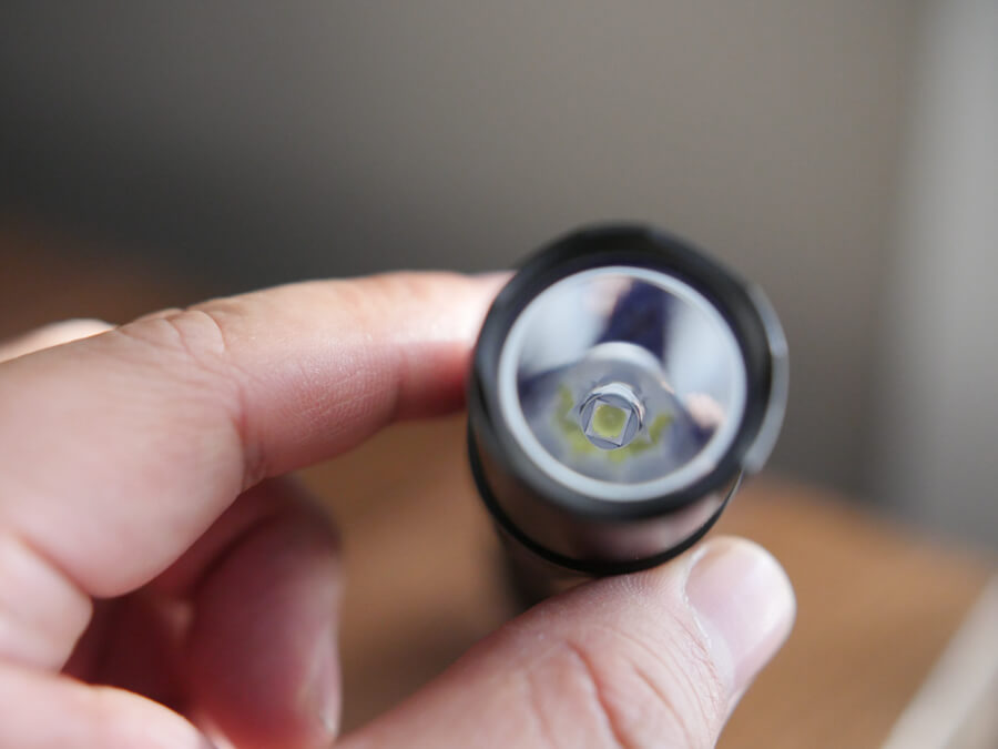 closeup of an LED light