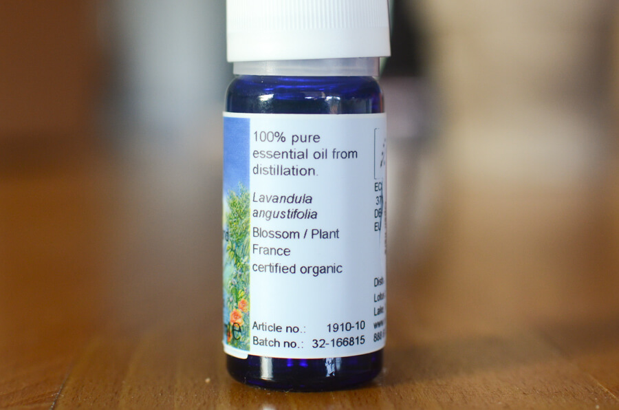 product details on a label