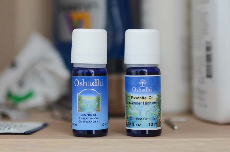 Oshadhi bottles closeup