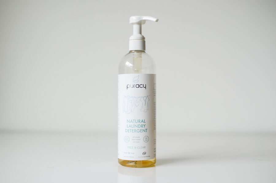 Puracy detergent solo on a table