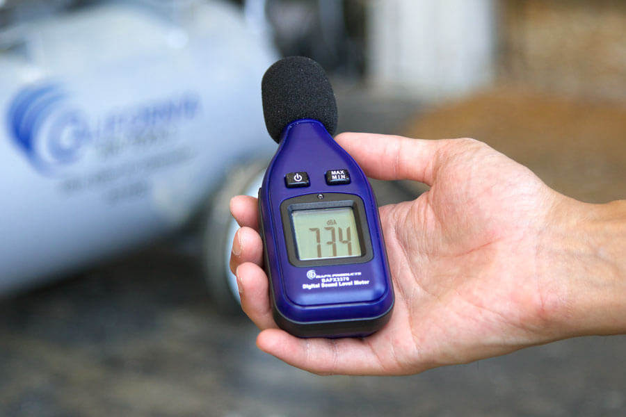 noise testing with a decibel meter