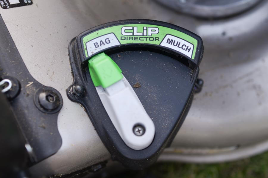 selector switch for bag vs. mulch
