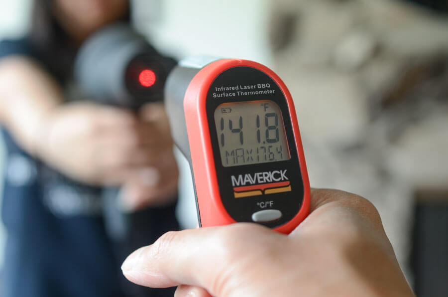 measuring heat with an infrared thermometer
