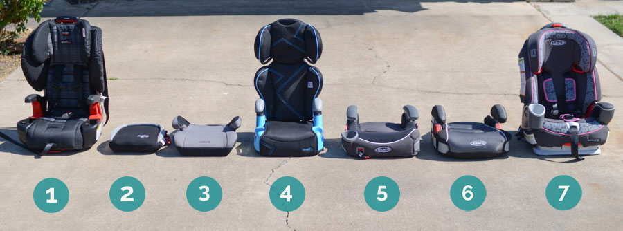 lineup of the top ranking booster seats