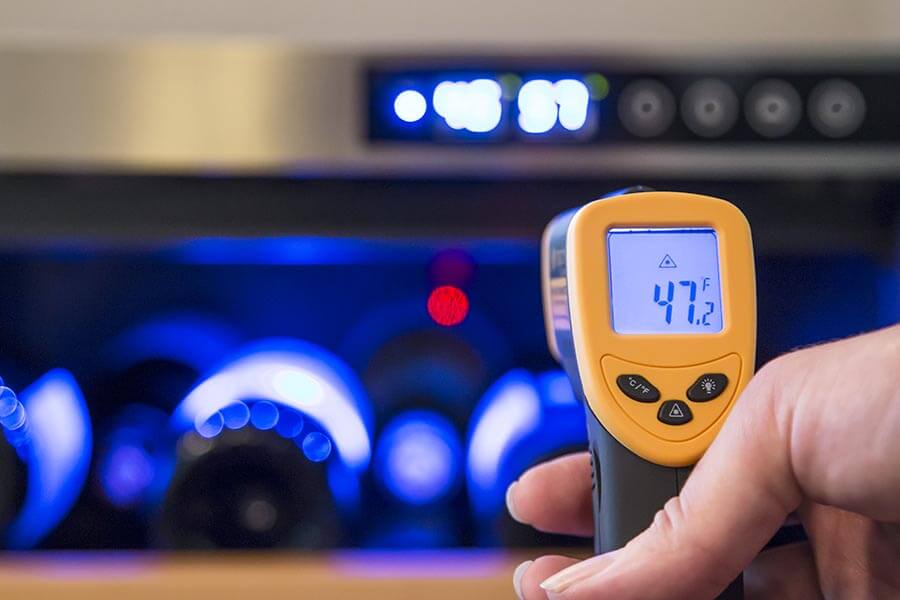 Testing Wine Fridge Temperature