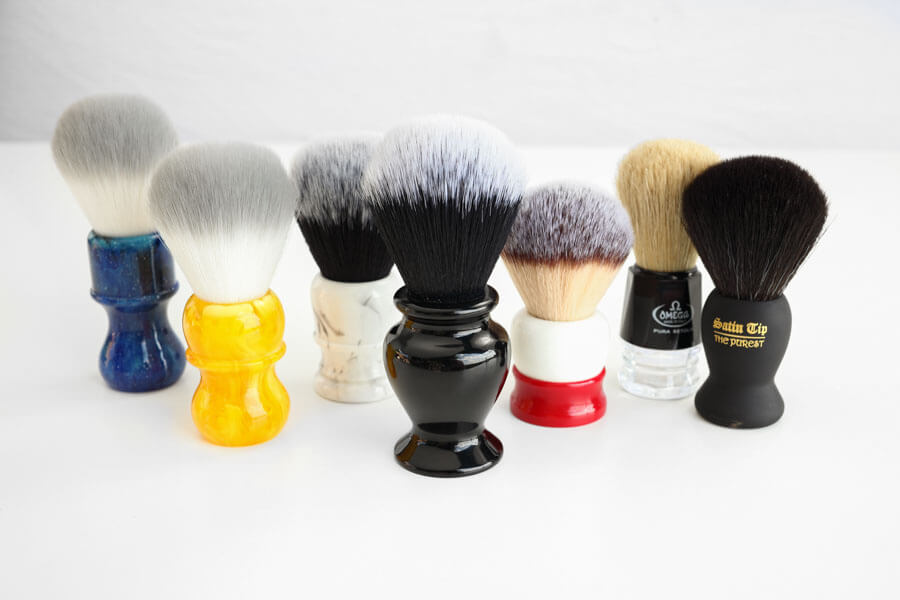 synthetic fiber shaving brushes