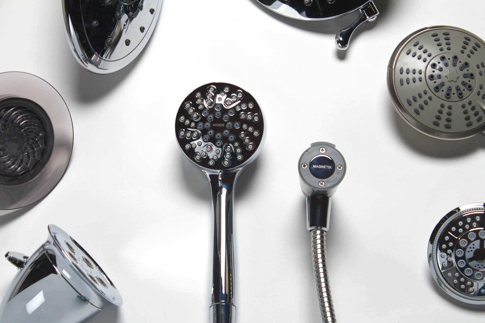 group photo of the best shower heads
