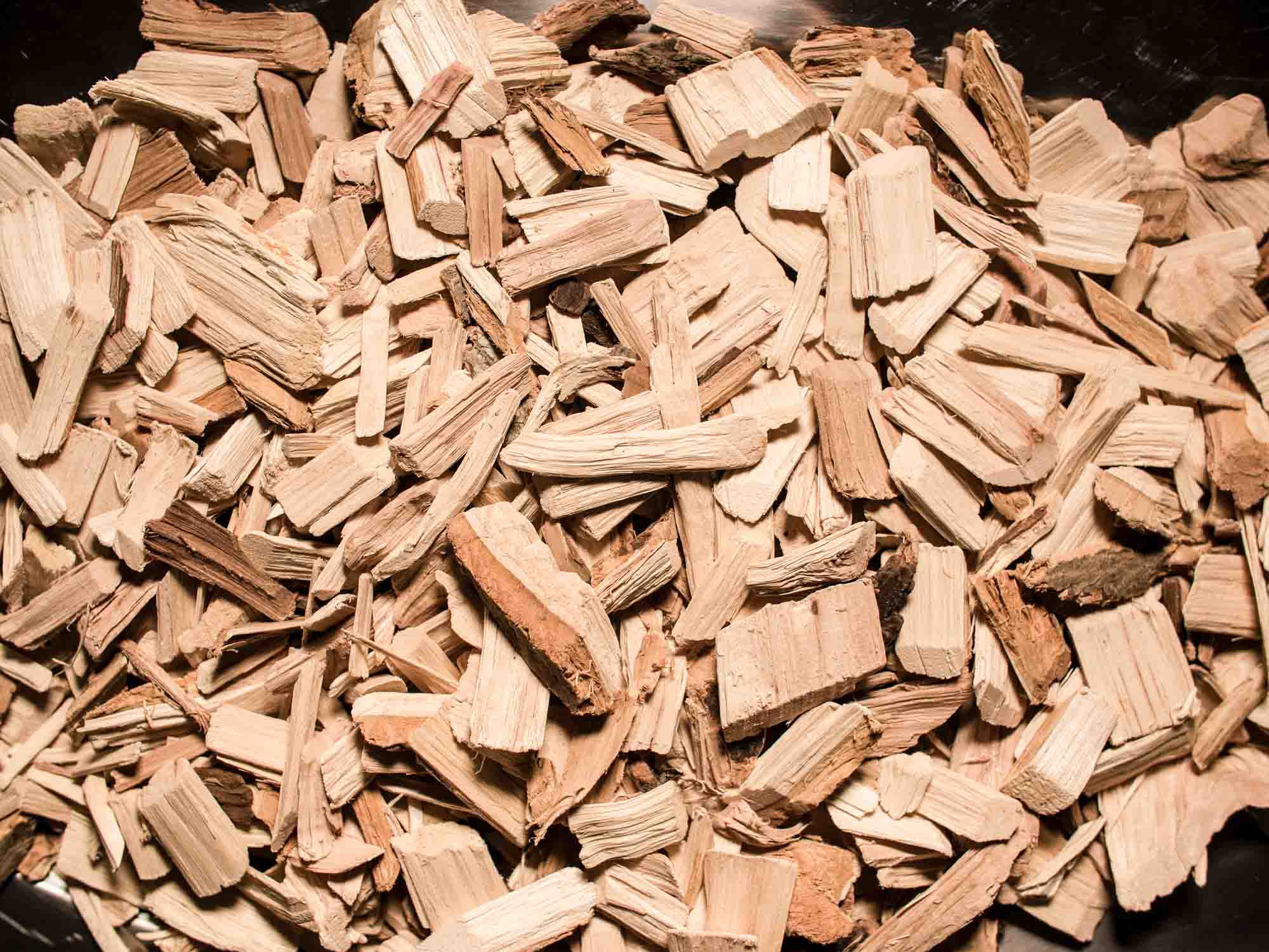 closeup of wood chips