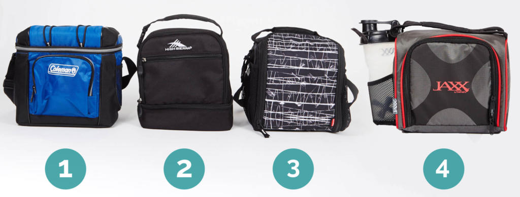 Lineup of lunch bags