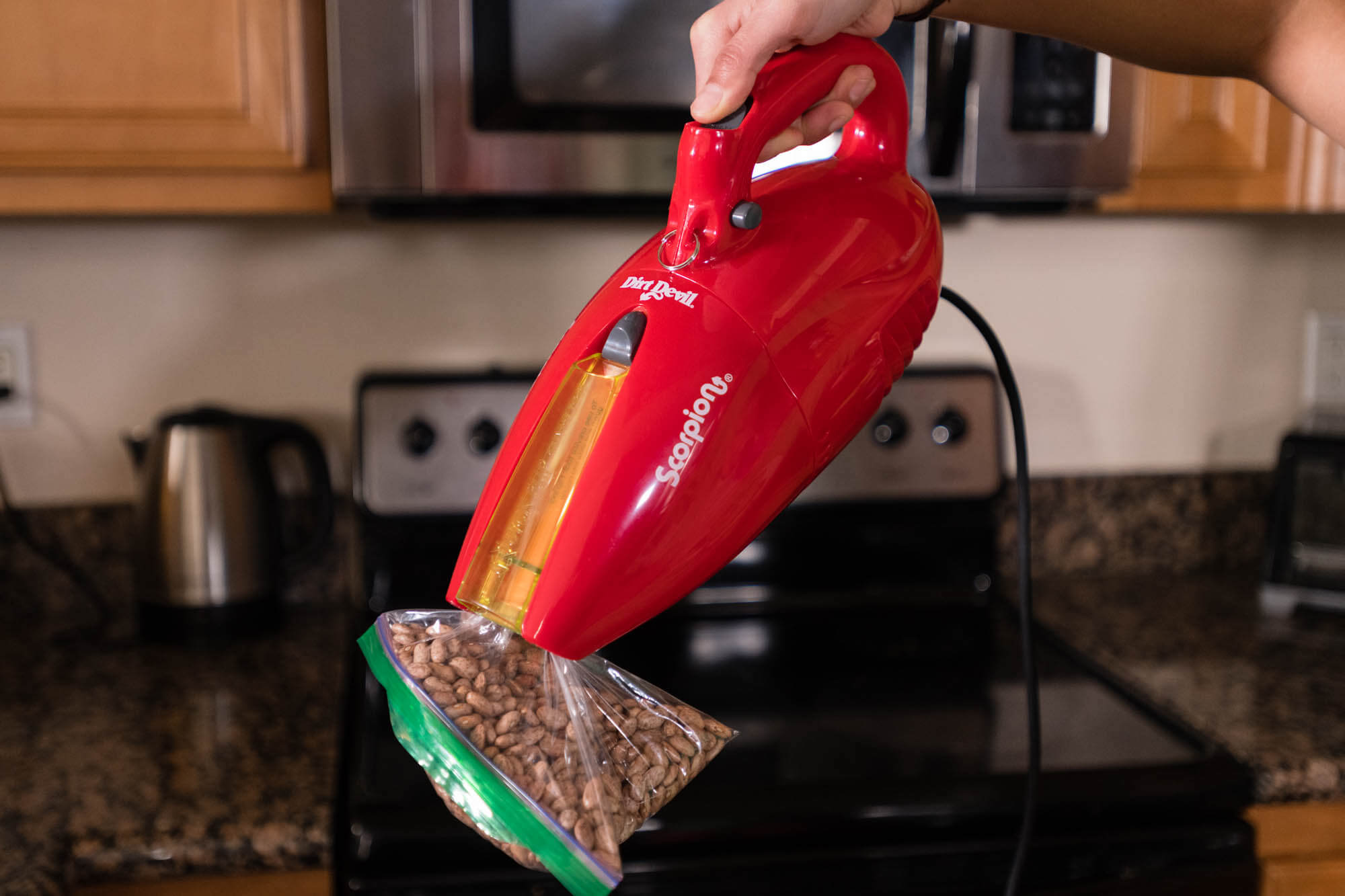 beans in a bag for power testing