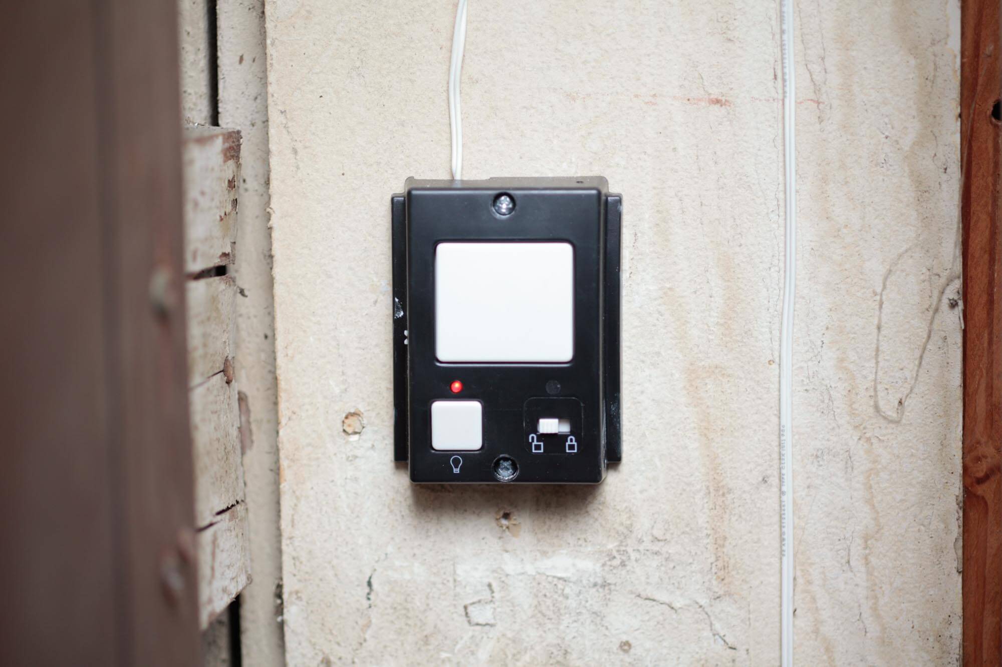 a wall mounted control pad