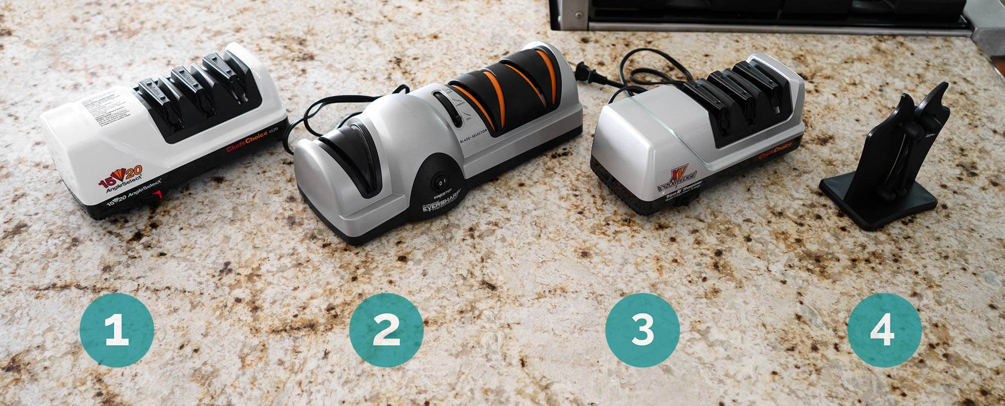 Group of electric knife sharpeners