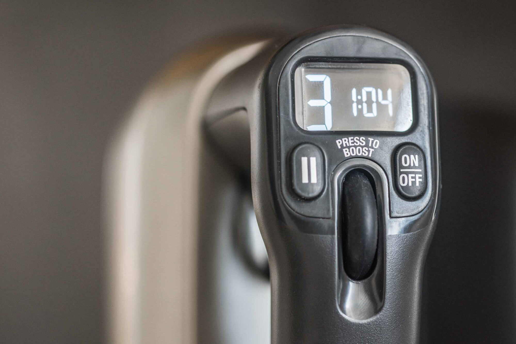 Breville mixer controls closeup