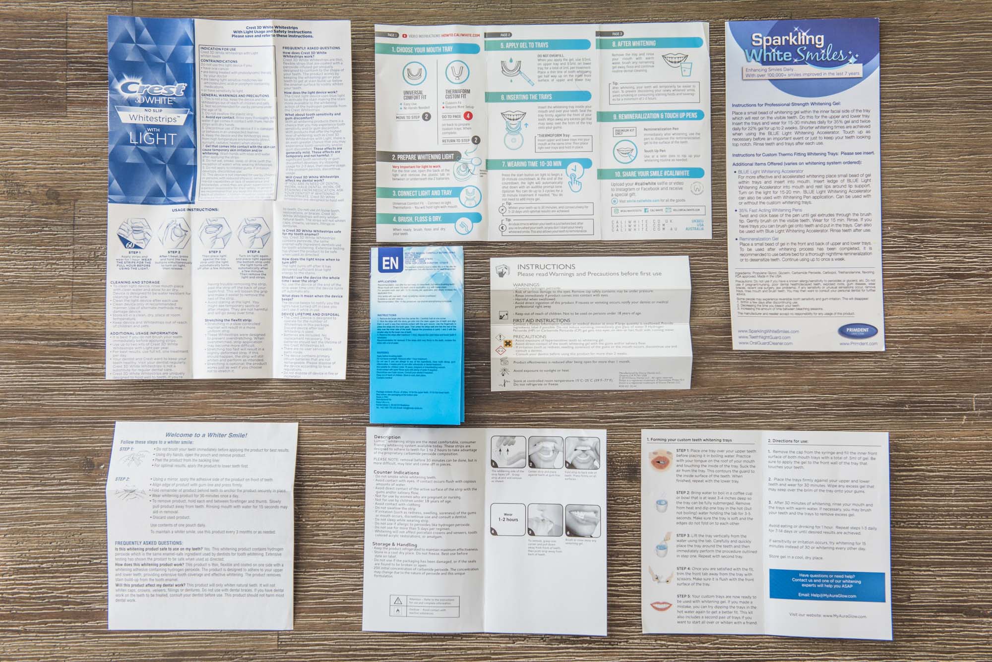 Whitening instructions