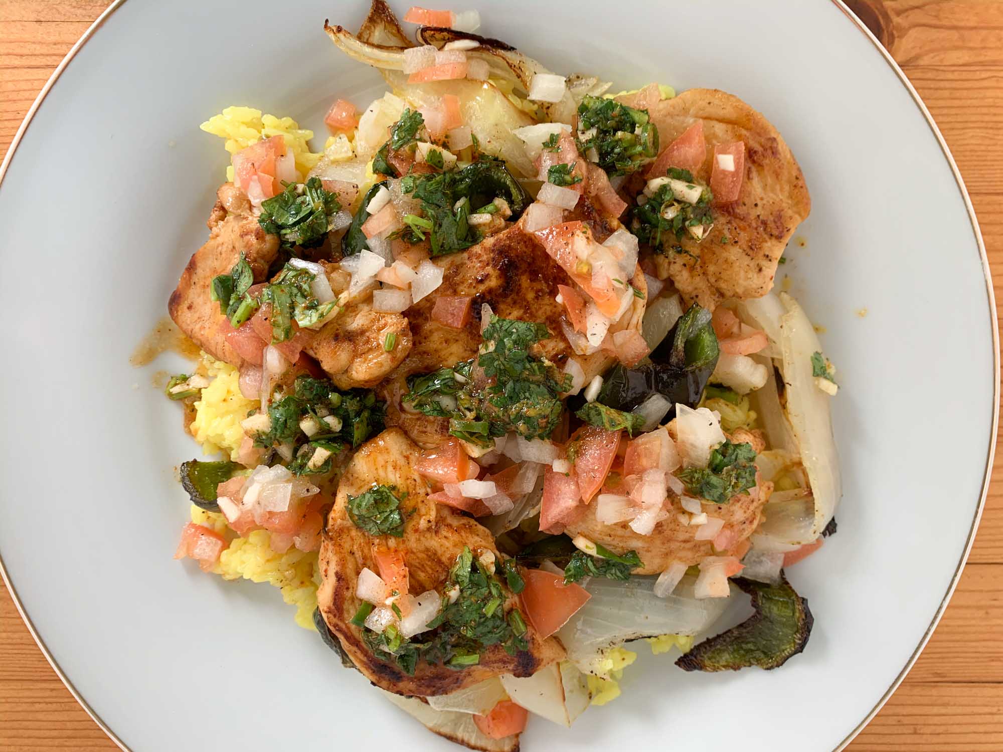 chimi chicken rice bowl