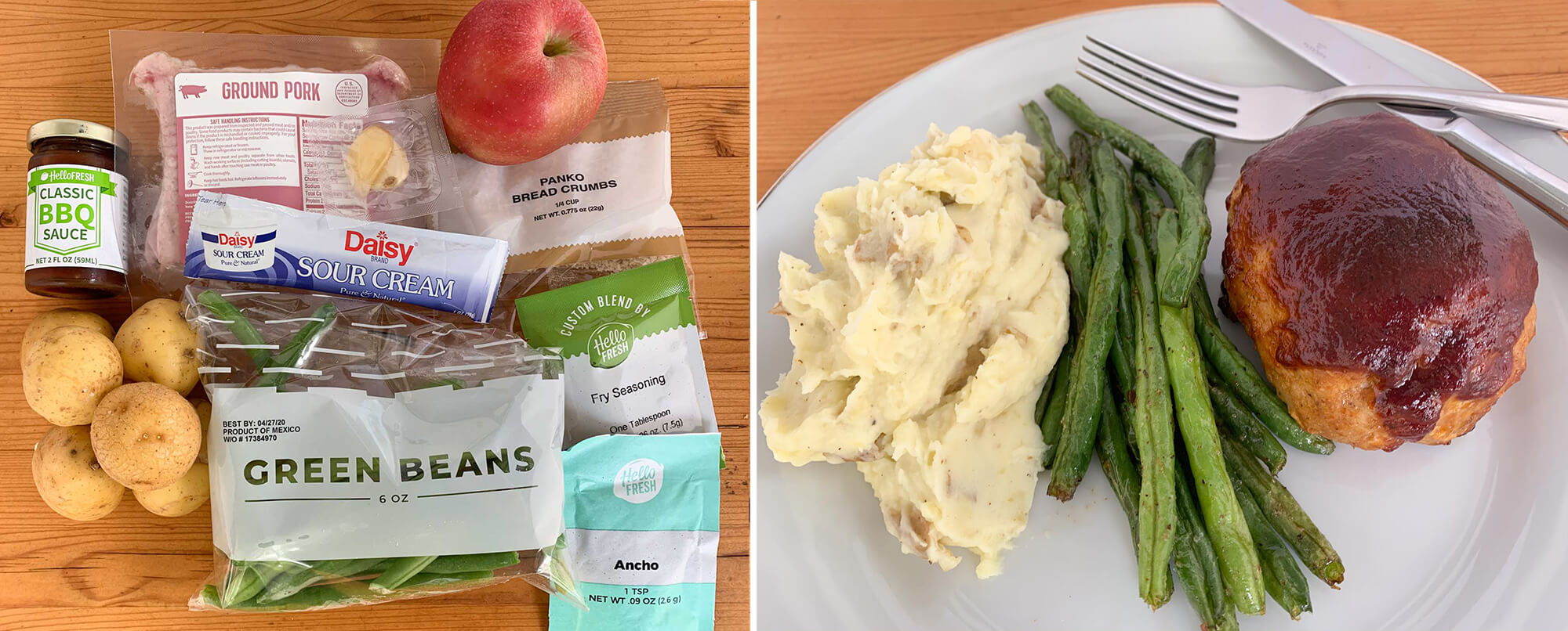 Hellofresh's BBQ meatloaf