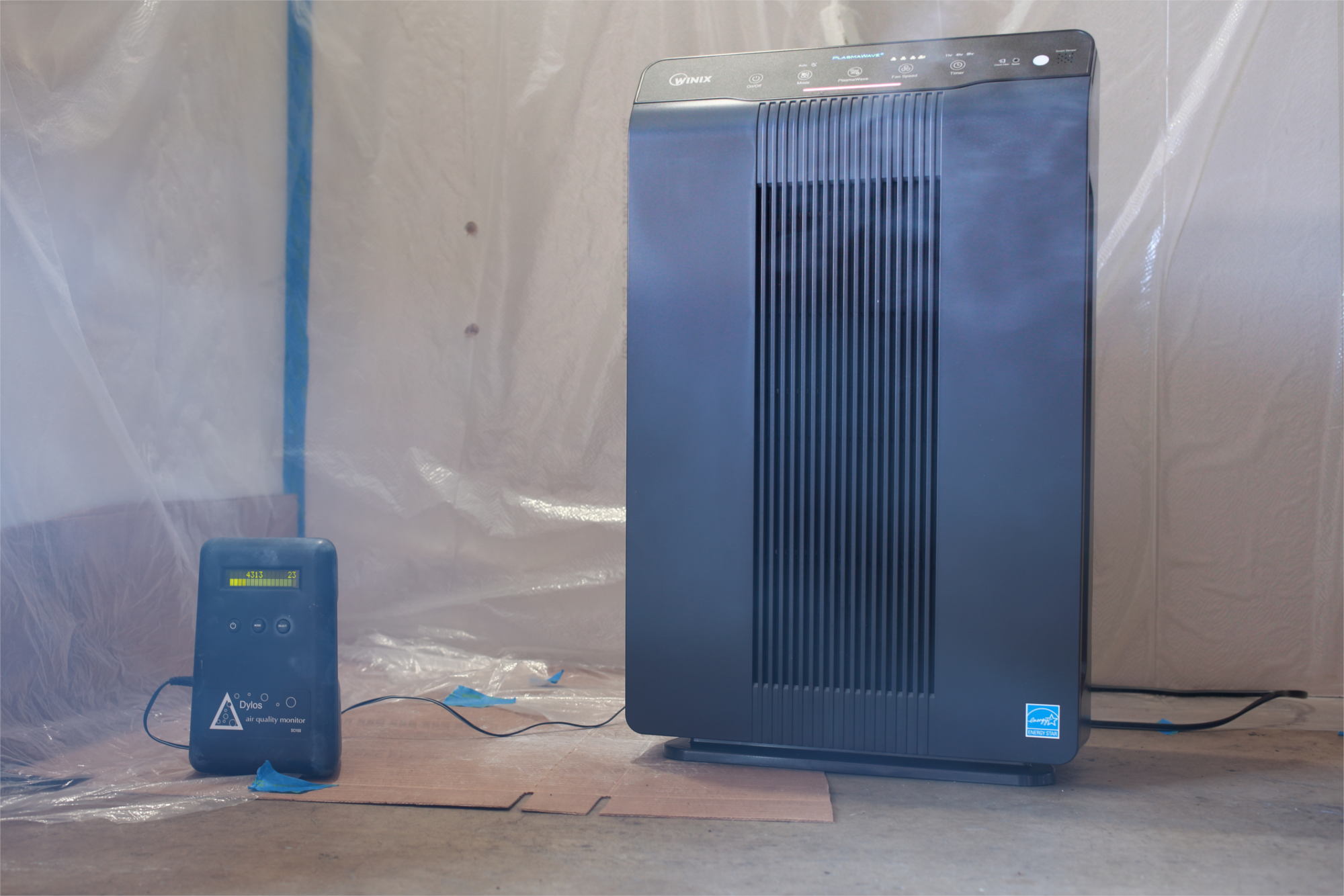 Air purifier smoke testing