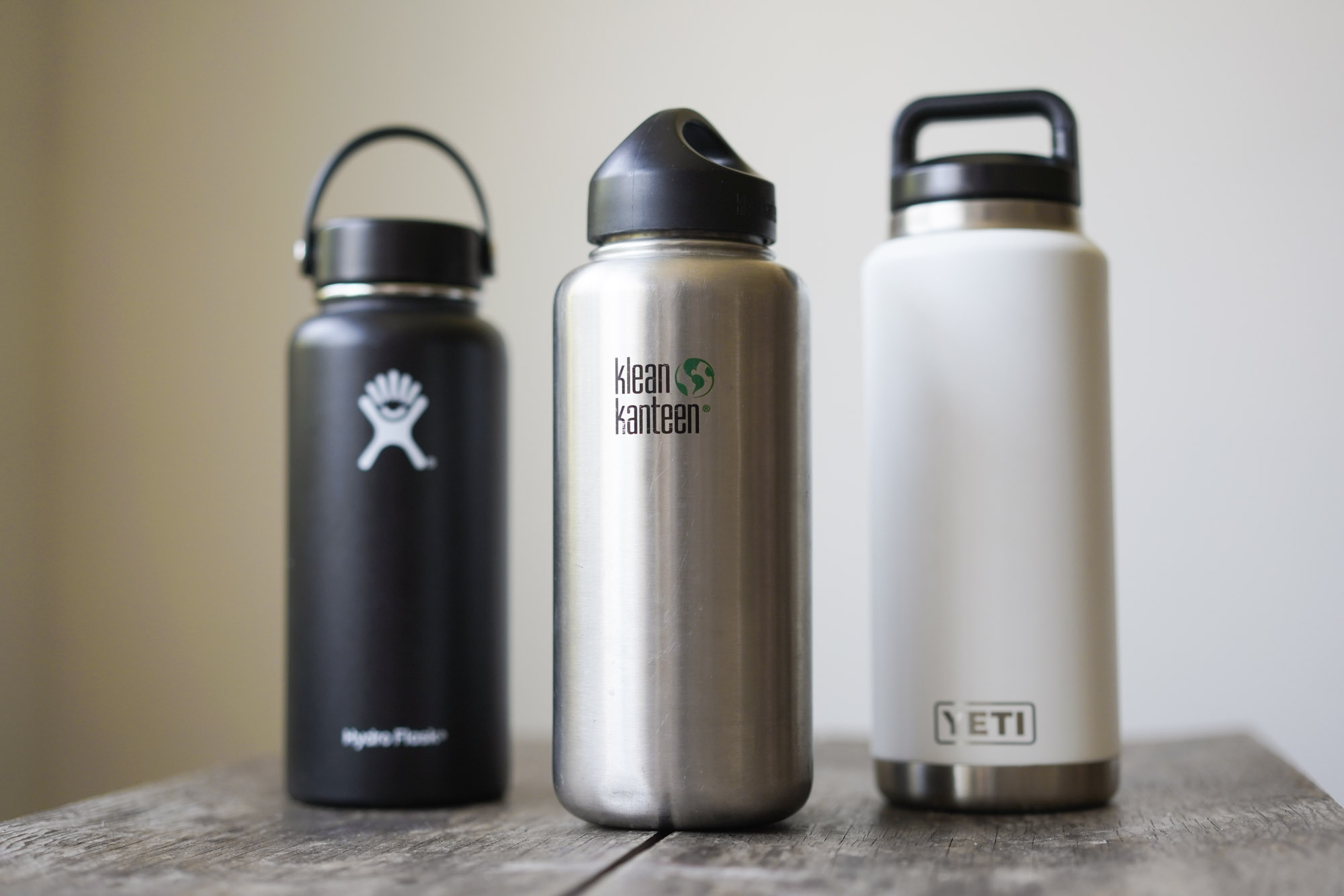 hydro flask vs klean kantee vs yeti bottle