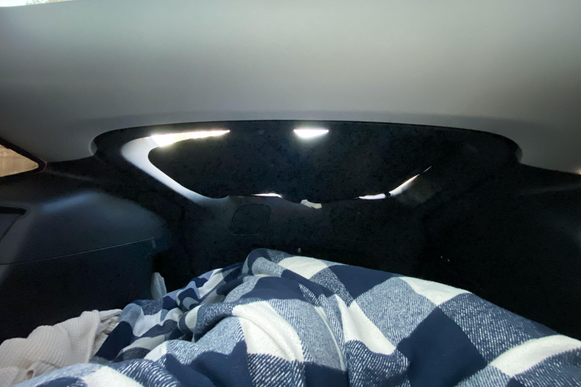 Model Y camping view