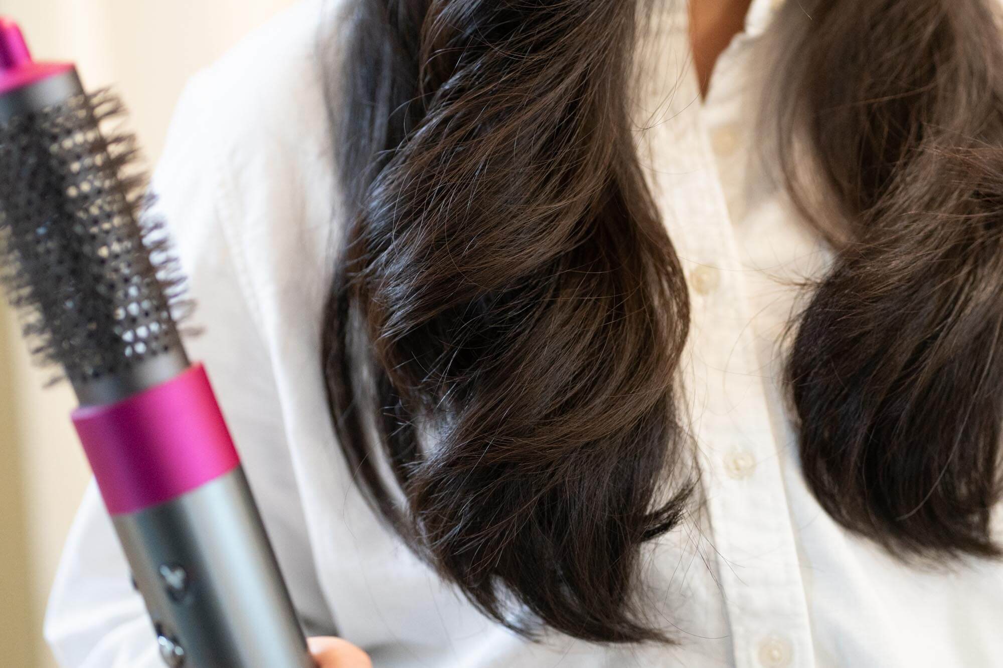 hair curled with the Airwrap