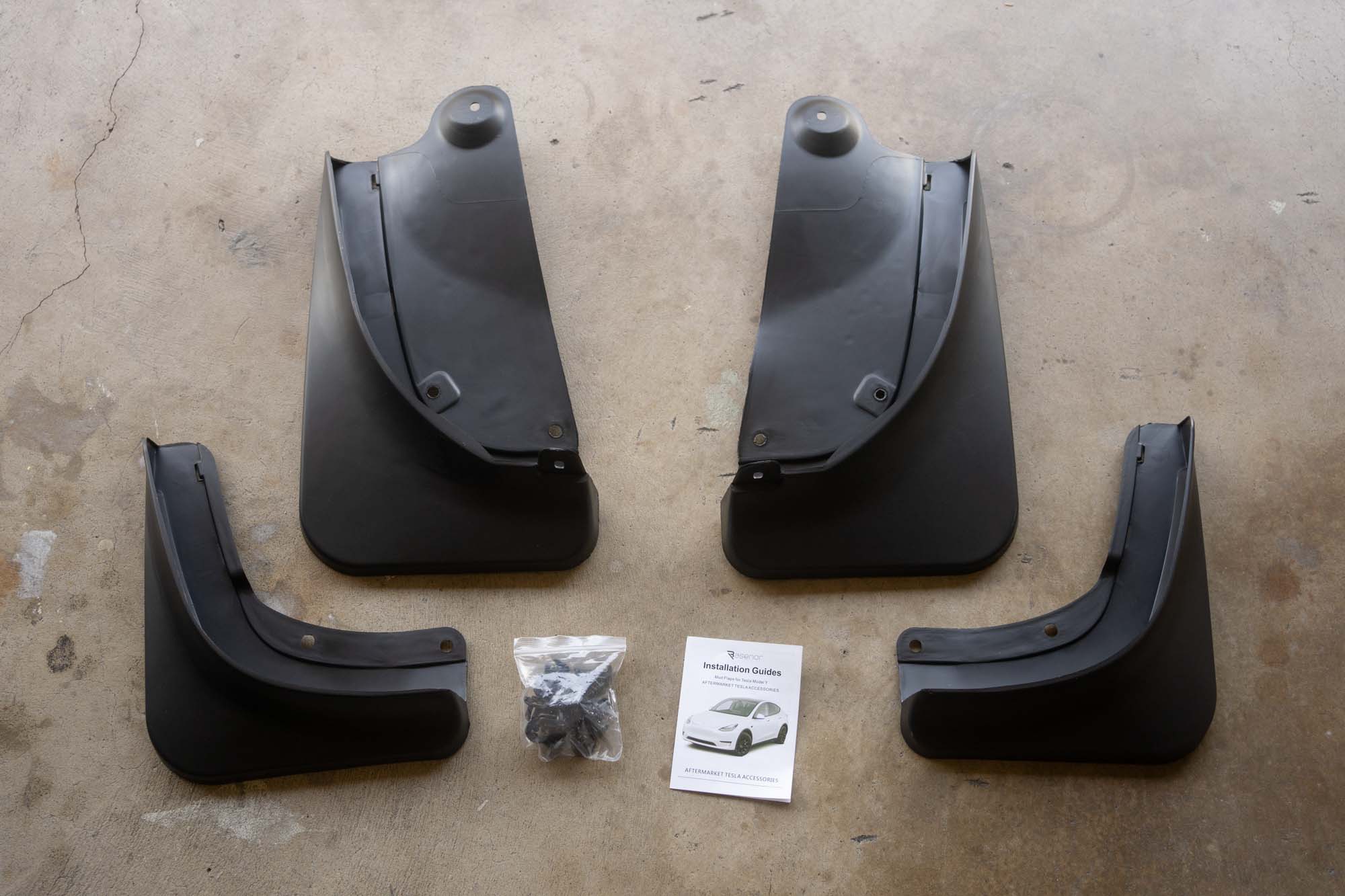 Basenor mud flaps on ground