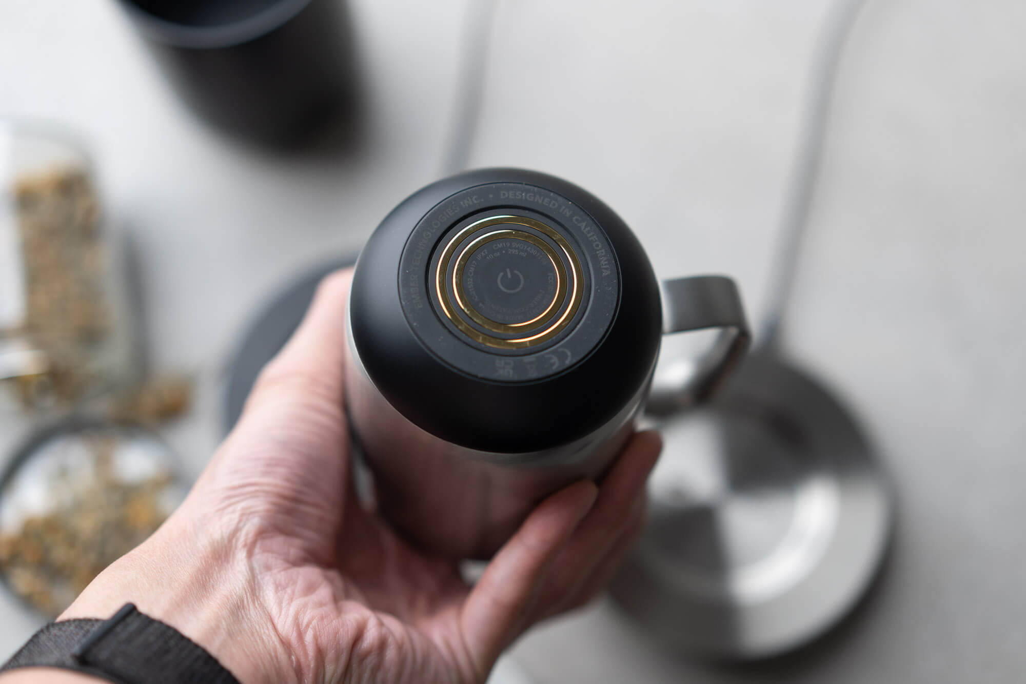 Ember Mug power button