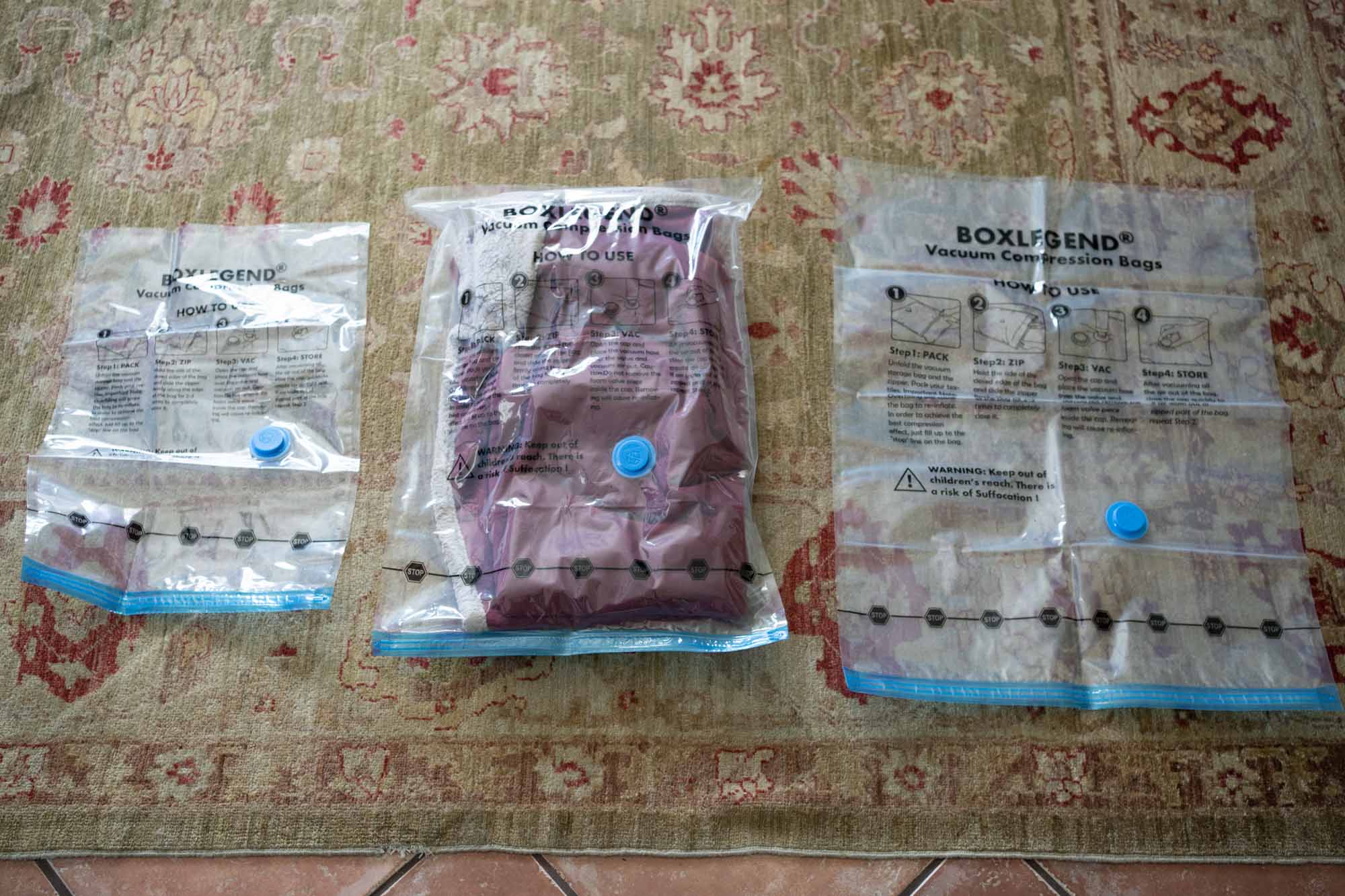 3 vacuum bag sizes