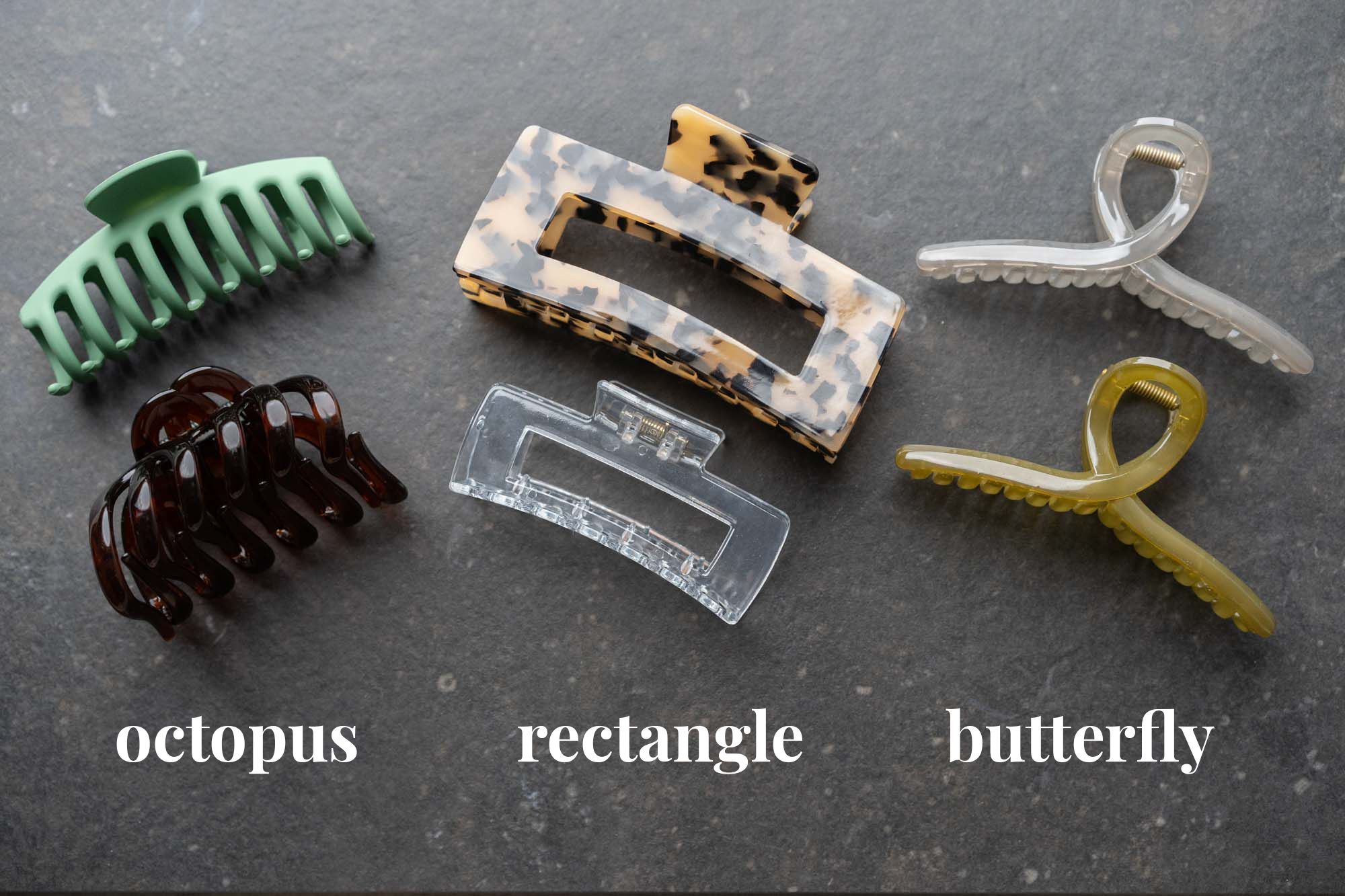 3 types of hair clips