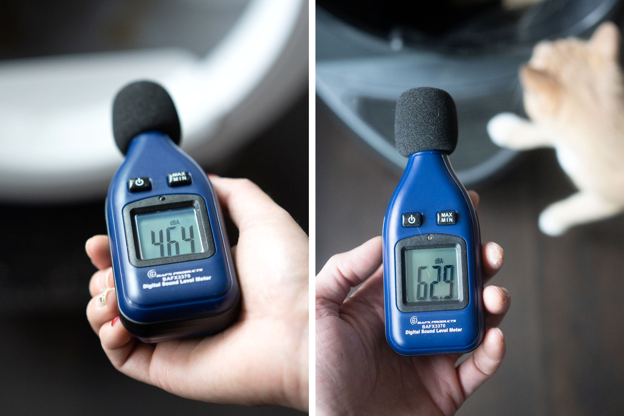 measuring noise from Litter robot 4 vs 3