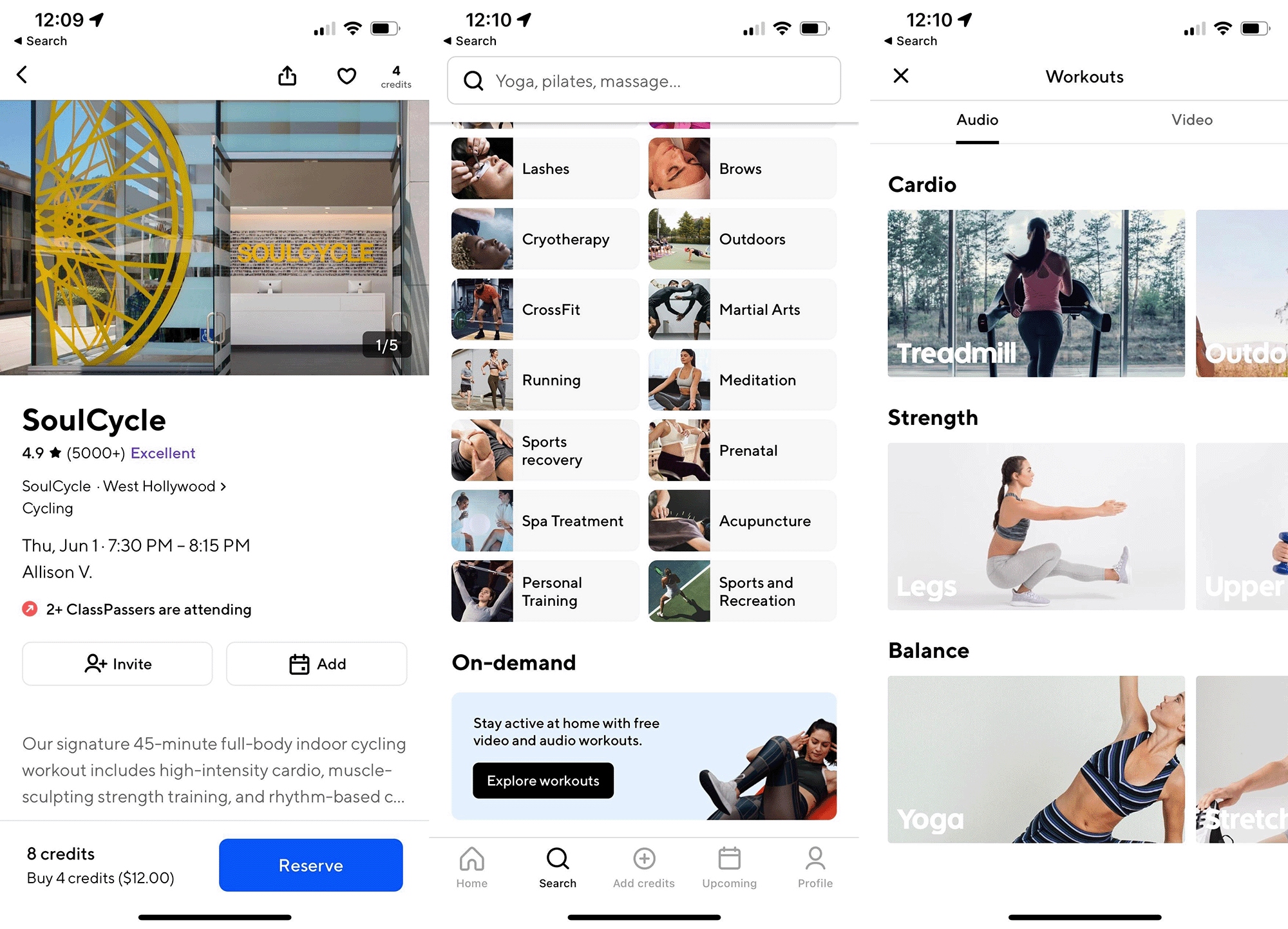 ClassPass studio info screenshot